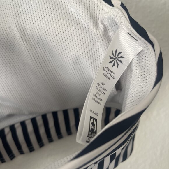 Athleta Sports Bra Sz MEDIUM Navy White Padded Yoga - Picture 4 of 6
